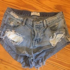 One x oneteaspoon denim shorts